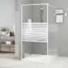 Walk-in Shower Wall White 100x195 cm Clear ESG Glass