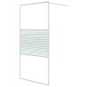 Walk-in Shower Wall White 100x195 cm Clear ESG Glass