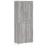 Stylish Highboard Grey Sonoma 69.5x34x180 cm | HipoMarket