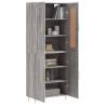 Stylish Highboard Grey Sonoma 69.5x34x180 cm | HipoMarket