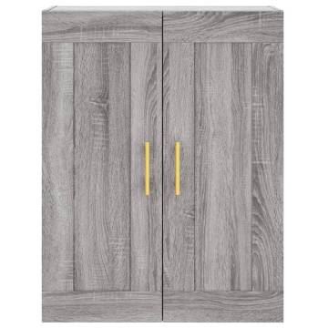 Stylish Highboard Grey Sonoma 69.5x34x180 cm | HipoMarket