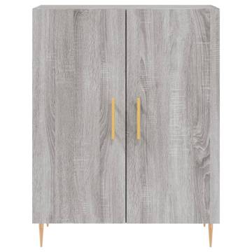 Stylish Highboard Grey Sonoma 69.5x34x180 cm | HipoMarket