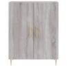 Stylish Highboard Grey Sonoma 69.5x34x180 cm | HipoMarket