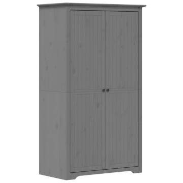 Wardrobe BODO Grey - Classic Solid Pine Wardrobe | HipoMarket