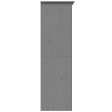 Wardrobe BODO Grey - Classic Solid Pine Wardrobe | HipoMarket