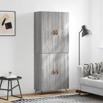 Elegant Highboard Grey Sonoma - Stylish Storage Solution