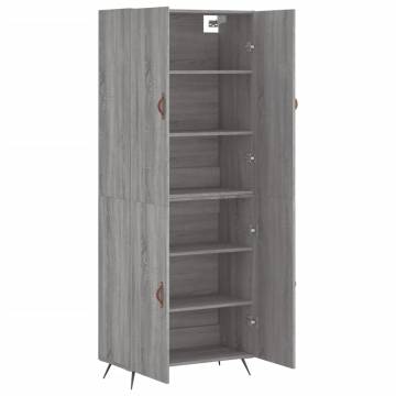 Elegant Highboard Grey Sonoma - Stylish Storage Solution