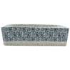 Elegant Grey & Blue Ceramic Countertop Basin | 46x35.5x13 cm