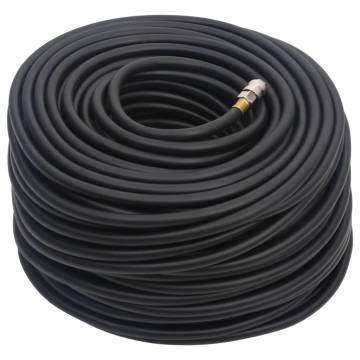 Hybrid Air Hose Black 0.6" 20m - Durable Rubber & PVC