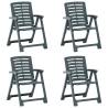  Garden Chairs 4 pcs Plastic Green Colour green Quantity in Package 4 Number of 1 