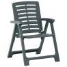 Stylish 4 pcs Green Plastic Garden Chairs - Durable & Lightweight