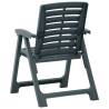 Stylish 4 pcs Green Plastic Garden Chairs - Durable & Lightweight