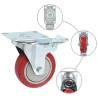 Swivel Casters with Double Brakes - 4 pcs | 100 mm | HipoMarket