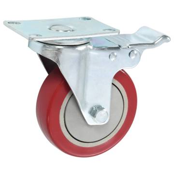 Swivel Casters with Double Brakes - 4 pcs | 100 mm | HipoMarket