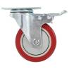 Swivel Casters with Double Brakes - 4 pcs | 100 mm | HipoMarket