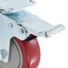 Swivel Casters with Double Brakes - 4 pcs | 100 mm | HipoMarket