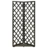 Corner Trellis Planter Grey 50x50x145 cm - Solid Firwood