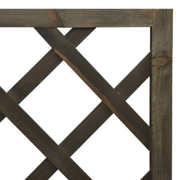 Corner Trellis Planter Grey 50x50x145 cm - Solid Firwood