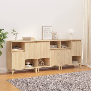 Sonoma Oak Sideboards 3 pcs - Stylish Storage Solutions