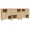 Sonoma Oak Sideboards 3 pcs - Stylish Storage Solutions