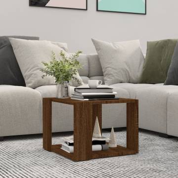 Brown Oak Coffee Table - 40x40x30 cm | Hipomarket UK