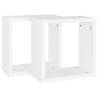 Wall Cube Shelves 2 pcs White - Stylish Storage Solution