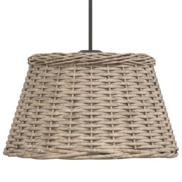 Charming Brown Wicker Ceiling Lamp Shade Ø50x30 cm