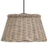 Charming Brown Wicker Ceiling Lamp Shade Ø50x30 cm