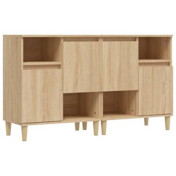 Stylish Sonoma Oak Sideboards - Set of 2 | Hipomarket