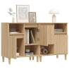 Stylish Sonoma Oak Sideboards - Set of 2 | Hipomarket