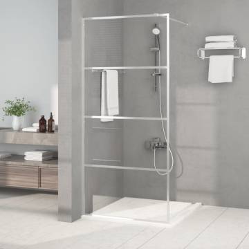 Walk-in Shower Wall Silver 90x195 cm | Clear ESG Glass