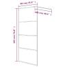 Walk-in Shower Wall Silver 90x195 cm | Clear ESG Glass