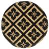 Handwoven Black Jute Placemats - 4 pcs - 38 cm Round