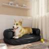  Ergonomic Foam Dog Bed Black 60x42 cm Faux Leather Colour black Size 60 x 42 cm 