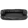 Ergonomic Foam Dog Bed - Black Faux Leather 60x42 cm