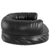 Ergonomic Foam Dog Bed - Black Faux Leather 60x42 cm