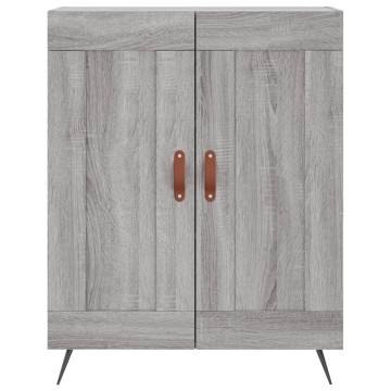 Elegant Highboard Grey Sonoma | 69.5x34x180 cm - Hipomarket