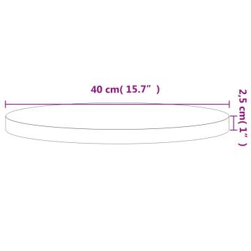 Round Solid Wood Beech Table Top Ø40x2.5 cm | HipoMarket