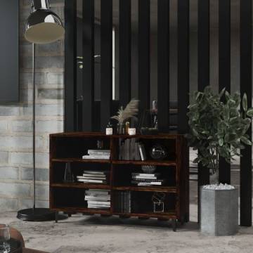 Industrial Smoked Oak Sideboard - 103.5x35x70 cm