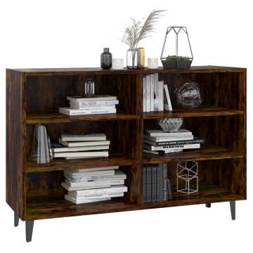 Industrial Smoked Oak Sideboard - 103.5x35x70 cm