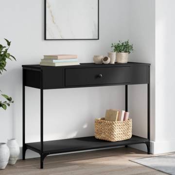 Elegant Black Console Table - 100x34.5x75 cm | Hipo Market