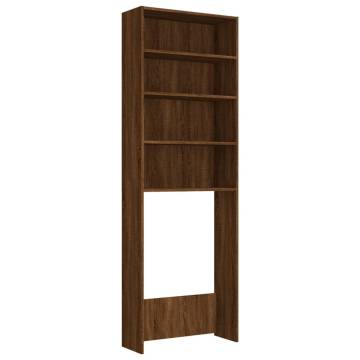 Washing Machine Cabinet Brown Oak - 64x24x190 cm | HipoMarket