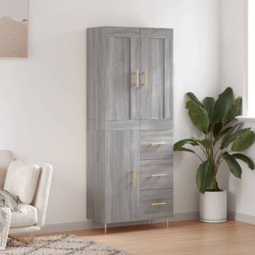 Highboard Grey Sonoma - Elegant Storage Solution | HipoMarket