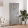  Highboard Grey Sonoma 69.5x34x180 cm Engineered Wood Colour grey sonoma Quantity in Package 1 Model 1 door 3 drawers 