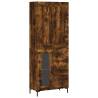 Stylish Highboard in Smoked Oak - 69.5x34x180 cm | HipoMarket