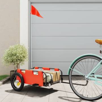 Bike Trailer - Orange Oxford Fabric & Iron | HipoMarket