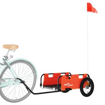 Bike Trailer - Orange Oxford Fabric & Iron | HipoMarket