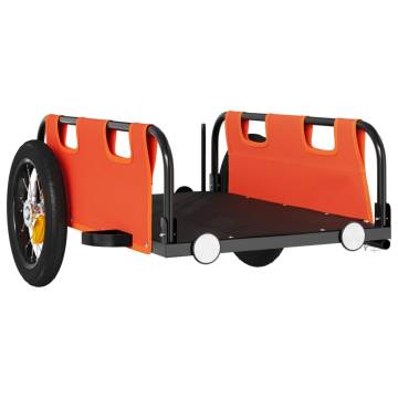 Bike Trailer - Orange Oxford Fabric & Iron | HipoMarket