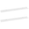 High Gloss White Wall Shelves 2 pcs - 80x9x3 cm | Hipo Market