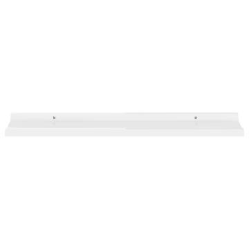 High Gloss White Wall Shelves 2 pcs - 80x9x3 cm | Hipo Market